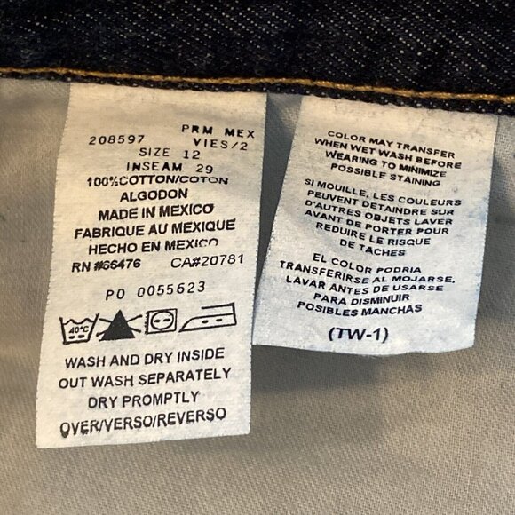 Tommy Hilfiger Women Slim fit Jeans Sz 12r NWT Mid-Rise Dark wash - Picture 7 of 9